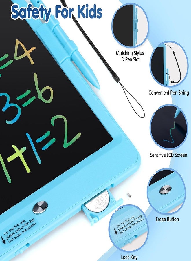 MindPal 10 Inch Drawing Tablet, LCD Writing Tablet for Kids, Colorful Doodle Board Toddler Drawing Pad, Educational Learning & Travel Essential Kid Toy for 3 4 5 6 7 8-Year-Old Girls Boys (Blue) - Image 2